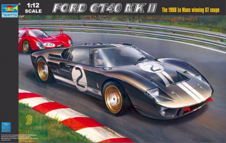 TR05403 Trumpeter 1/12 Ford GT40 Mk II Race Car Trumpeter