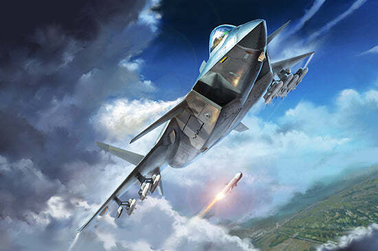 TR05821 Trumpeter 1/48 Chinese J-20 Mighty Dragon-Beast Mode Plastic Model Kit [05821] Trumpeter