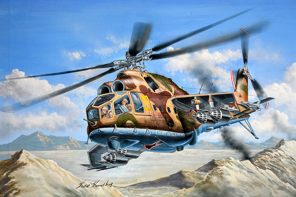 Trumpeter 1/48 Mi-24A Hind-B Plastic Model Kit TR05828