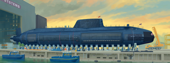TR05909 Trumpeter 1/144 HMS Astute Plastic Model Kit [05909] Trumpeter