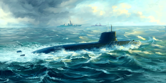 TR05911 Trumpeter 1/144 Japanese Soryu Class Attack Submarine Plastic Model Kit Trumpeter