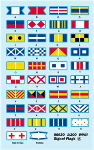 TR06630 Trumpeter 1/200 1/200 WWII Signal Flags Trumpeter