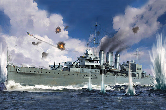 TR06734 Trumpeter 1/700 HMS Cornwall Plastic Model Kit [06734] Trumpeter