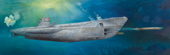 TR06801 Trumpeter 1/48 DKM U-Boat Type VIIC U-552 Plastic Model Kit [06801] Trumpeter