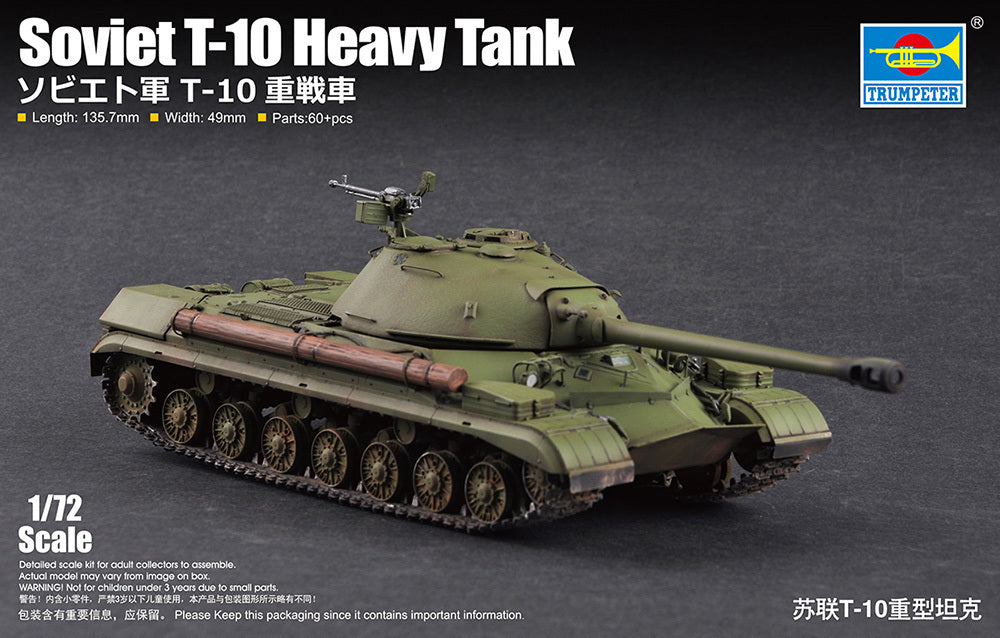TR07152 Trumpeter 1/72 Soviet T-10 Heavy Tank Plastic Model Kit Trumpeter
