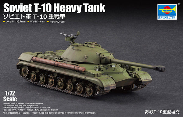 TR07152 Trumpeter 1/72 Soviet T-10 Heavy Tank Plastic Model Kit