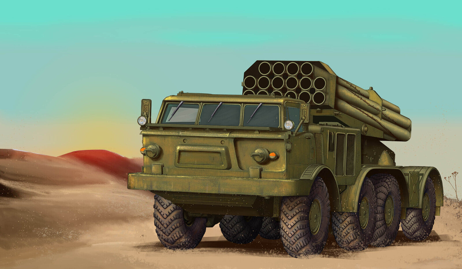 TR07180 Trumpeter 1/72 Russian 9P140 TEL of 9K57 Uragan MLRS Plastic Model Kit [07180] Trumpeter