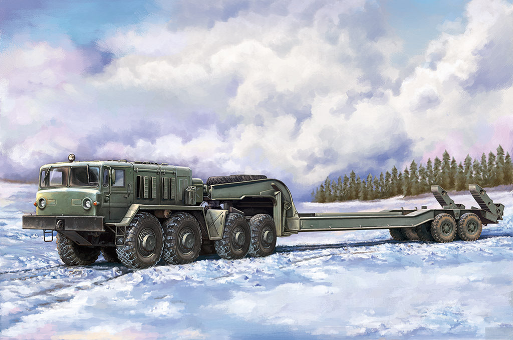 TR07194 Trumpeter 1/72 MAZ-537G intermediate type with MAZ/ChMZAP 5247G semi-trailer Plastic Model Kit [0719 Trumpeter