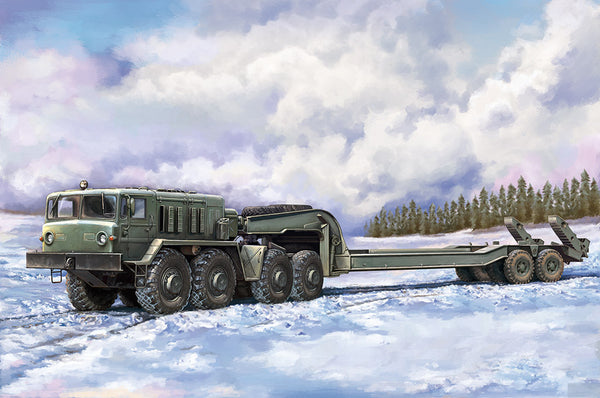 TR07194 Trumpeter 1/72 MAZ-537G intermediate type with MAZ/ChMZAP 5247G semi-trailer Plastic Model Kit [0719