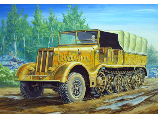 TR07203 Trumpeter 1/72 Famo Sd.Kfz.9/18 ton halftrack Plastic Model Kit [07203] Trumpeter