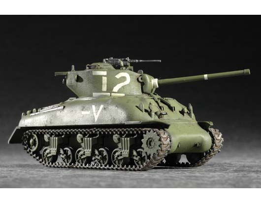 TR07222 Trumpeter 1/72 M4A1 (76) W TANK Plastic Model Kit [07222] Trumpeter