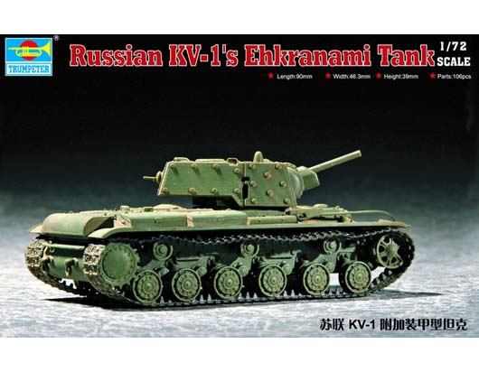 TR07230 Trumpeter 1/72 Soviet KV-1S Ehkranami