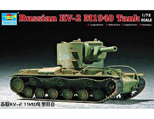 TR07235 Trumpeter 1/72 Soviet KV-2 M1940 tank Trumpeter