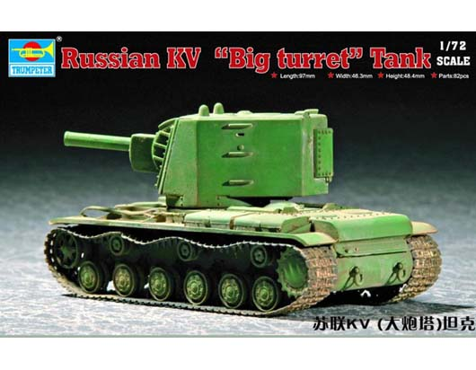 TR07236 Trumpeter 1/72 Soviet KV Big turret tank