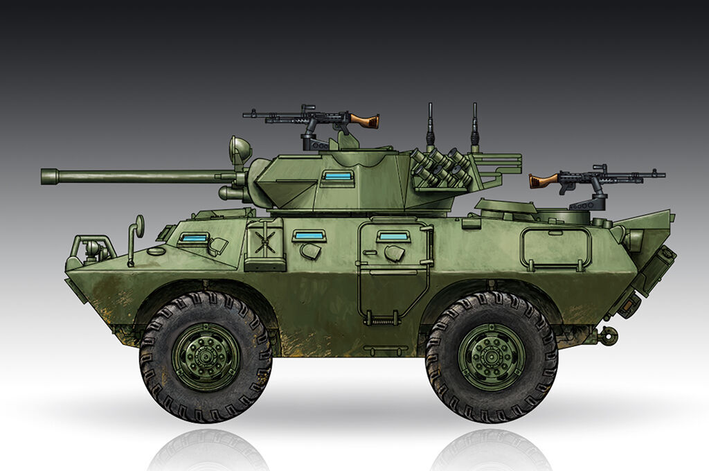 Trumpeter 1/72 LAV-150 APC 90mm Mecar Gun Plastic Model Kit TR07442