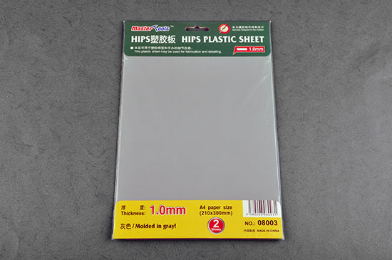 TR08003 Trumpeter 1.0mm HIPS plastic sheet (210mmx300mm x2pcs.) Modelling Tool Trumpeter