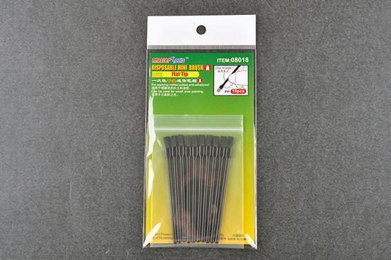 TR08018 Trumpeter Disposable Mini Flat Brush*10 Trumpeter