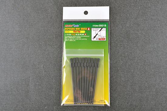 TR08018 Trumpeter Disposable Mini Flat Brush*10