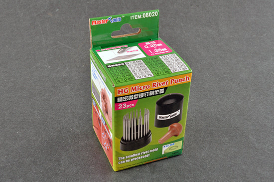 TR08020 Trumpeter HG Micro Rivet Punch (23 Pcs, 0.25mm-1.35mm) Trumpeter