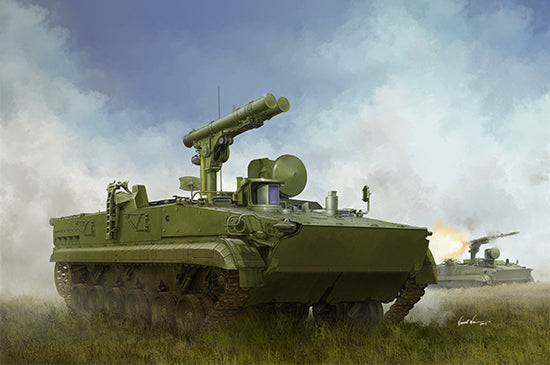 TR09551 Trumpeter 1/35 Russian 9P157-2 Khrizantema-S Anti-tank system Plastic Model Kit Trumpeter