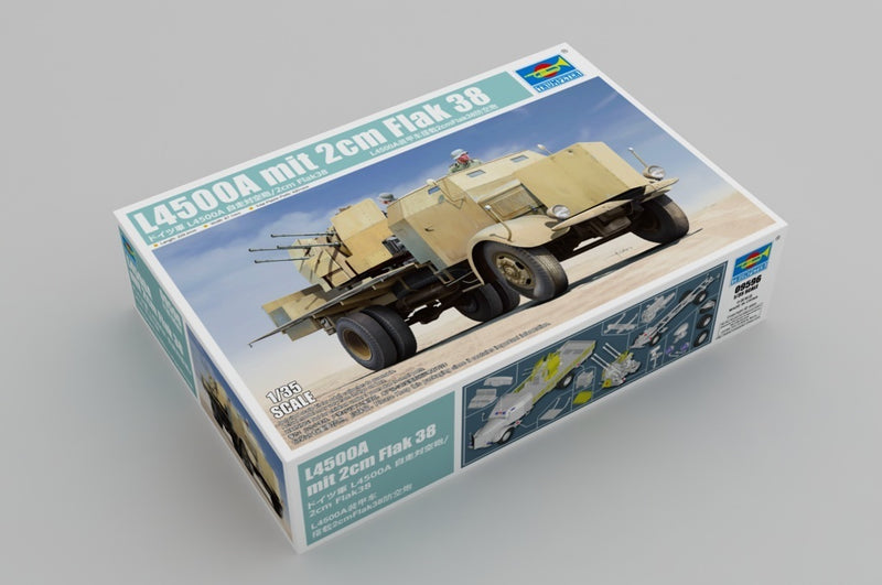 TR09596 Trumpeter 1/35 L4500A mit 2cm Flak 38 Plastic Model Kit