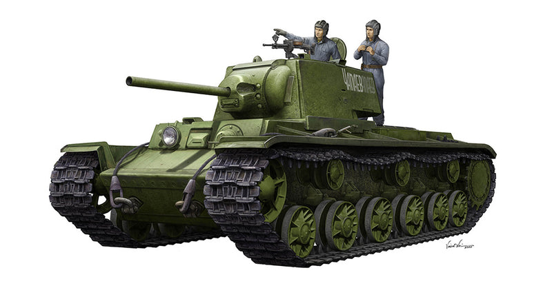 TR09597 Trumpeter 1/35 KV-1 1942 Simplified Turret Tank w/Tank Crew Plastic Model Kit