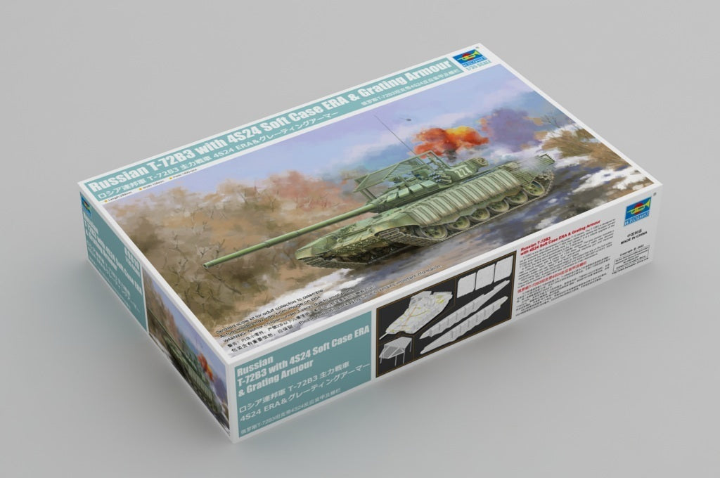 TR09610 Trumpeter 1/35 Russian T-72B3 with 4S24 Soft Case ERA & Grating Armour Plastic Model Kit [09610] Trumpeter