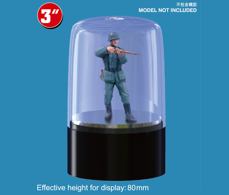 TR09831 Trumpeter Turntable Display 84 x 47mm with 83mm dome (round top) Trumpeter