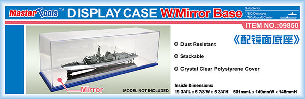 TR09850 Trumpeter 501x149x146mm WxL Display Case w/Mirror Base