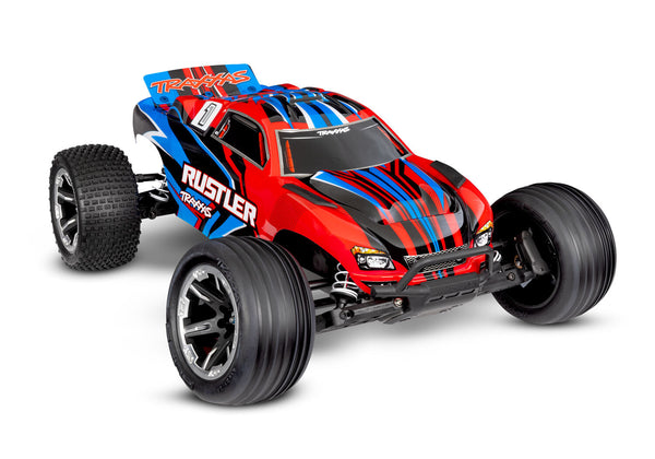 TRA37254-8RED TRAXXAS 1/10 RUSTLER 2WD RC STADIUM TRUCK RTR - RED