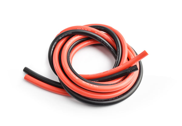 TRC-1307-10  Silicone wire 10AWG 0.06 with 1m red and 1m black