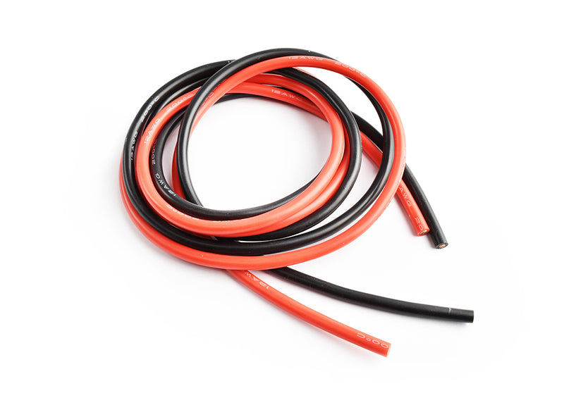 TRC-1307-12 Silicone wire 12AWG 0.06  with 1m red and 1m black