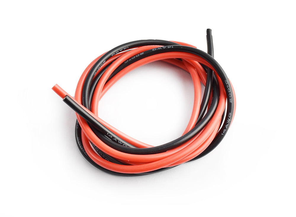 TRC-1307-14 Silicone wire 14AWG 0.06 with 1m red and 1m black Tornado
