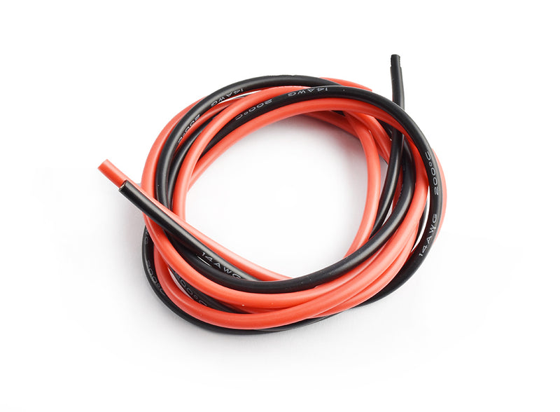 TRC-1307-14 Silicone wire 14AWG 0.06 with 1m red and 1m black