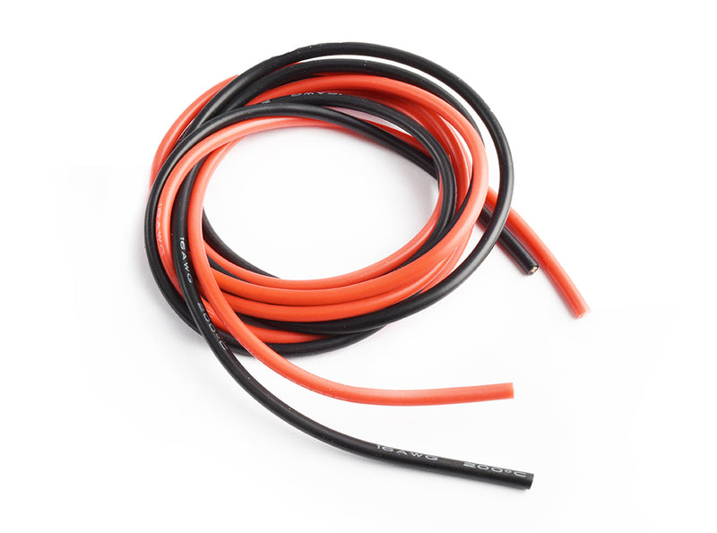 TRC-1307-16 Silicone wire 16AWG 0.06  with 1m red and 1m black