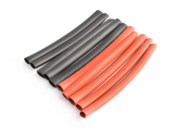 TRC-1502-6 6mm PE heat shrink red & black-10cm long, 5sets/bag