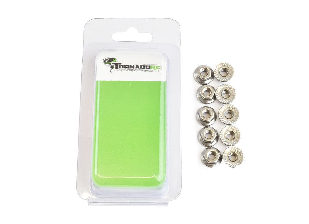 TRC-2MMFLNUT 2MM FLANGED NUT 10 PER PACK Tornado