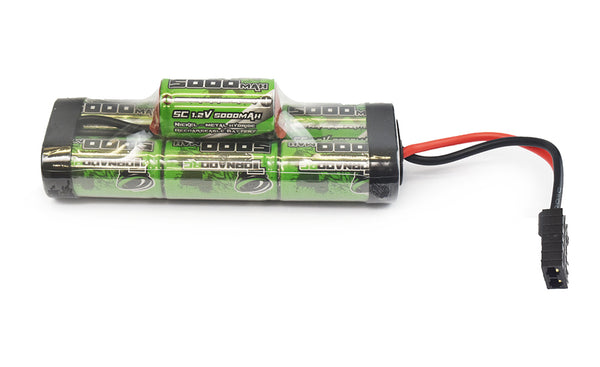 TRC-5000H-7C-TRX Tornado RC NIMH 5000mah 8.4V STICK TRX PLUG- HUMP