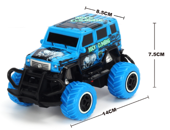 TRC-6146T-B 1:43 Scale  4 channel RC Blue RTR car  Body, (Requires AA Batteries) Tornado