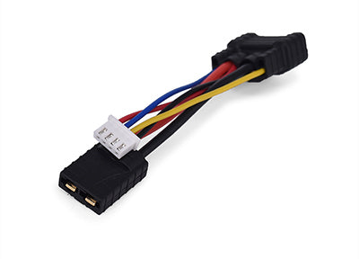 TRC-IDCHARGE TRX ID Compatible LiPo Battery Adapter with 2S/ 3S Balance Port - 5cm 14 AWG silicone wire /22AWG pvc wire Tornado