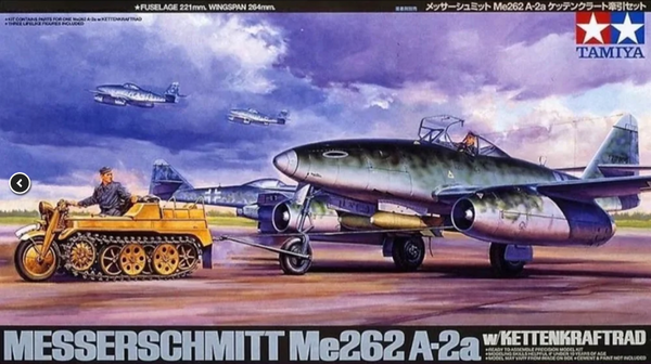 Tamiya 25215 1/48 Messerschmitt ME262 A-2A with Kettenkraftrad