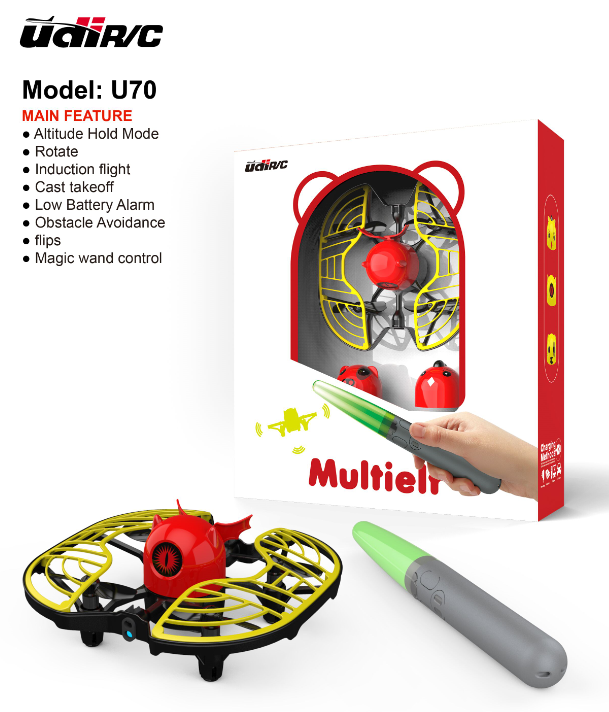 UDI-U70 UDIRC U70 Gesture & wand control drone , Cast takeoff , Rotate , Obstacle avoidance , altitude hold & low battery alarm (24 per outer carton)