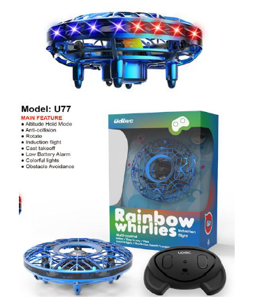 UDI-U77 UDIRC-U77 Rainbow Whirlies Ifrared sensors, avoid obstacles, altitude hold & light show