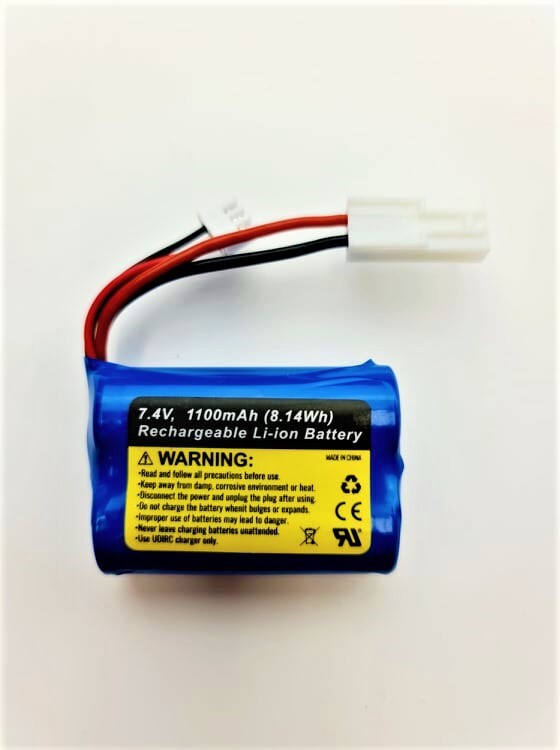 UDI008-11 UDI RC 008 Lithium Battery, 2-Wire (WHITE PLUG) (Also UDI020-11)