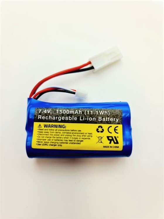 UDI009-12 UDI-009 Lithium battery, 2-Wire (WHITE PLUG)