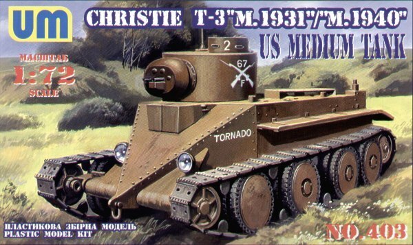 UMMT403 UM-MT 1/72 T-3 CHRISTIE - US MEDIUM TANK Plastic Model Kit