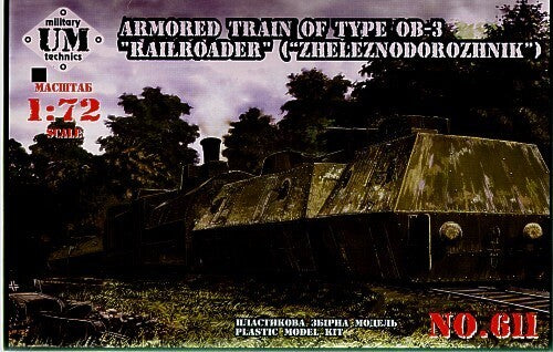 UMMT611 UM-MT 1/72 ARMORED TRAIN No 2, 230 ODBP type OB.-3 Plastic Model Kit UM-MT