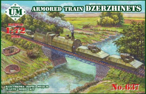 UMMT637 UM-MT 1/72 ARMORED TRAIN "DZERZHINETS" Plastic Model Kit