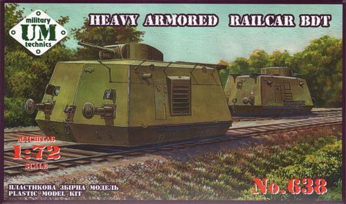 UMMT638 UM-MT 1/72 BDT - Heavy Armored Railcar Plastic Model Kit UM-MT