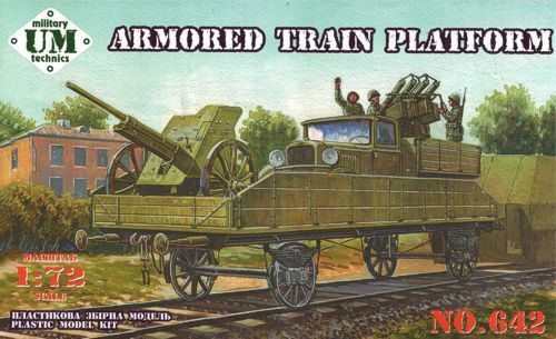 UMMT642 UM-MT 1/72 ARMORED TRAIN PLATFORM Plastic Model Kit UM-MT